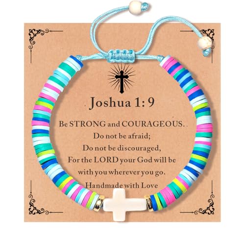 Christian Gifts Cross Bracelet for Girls, Teens, Women Religious Jewelry Christmas Stocking Stuffers Teenage Girl Birthday Gift Ideas Communion Baptism Confirmation Gifts for Teen Girls