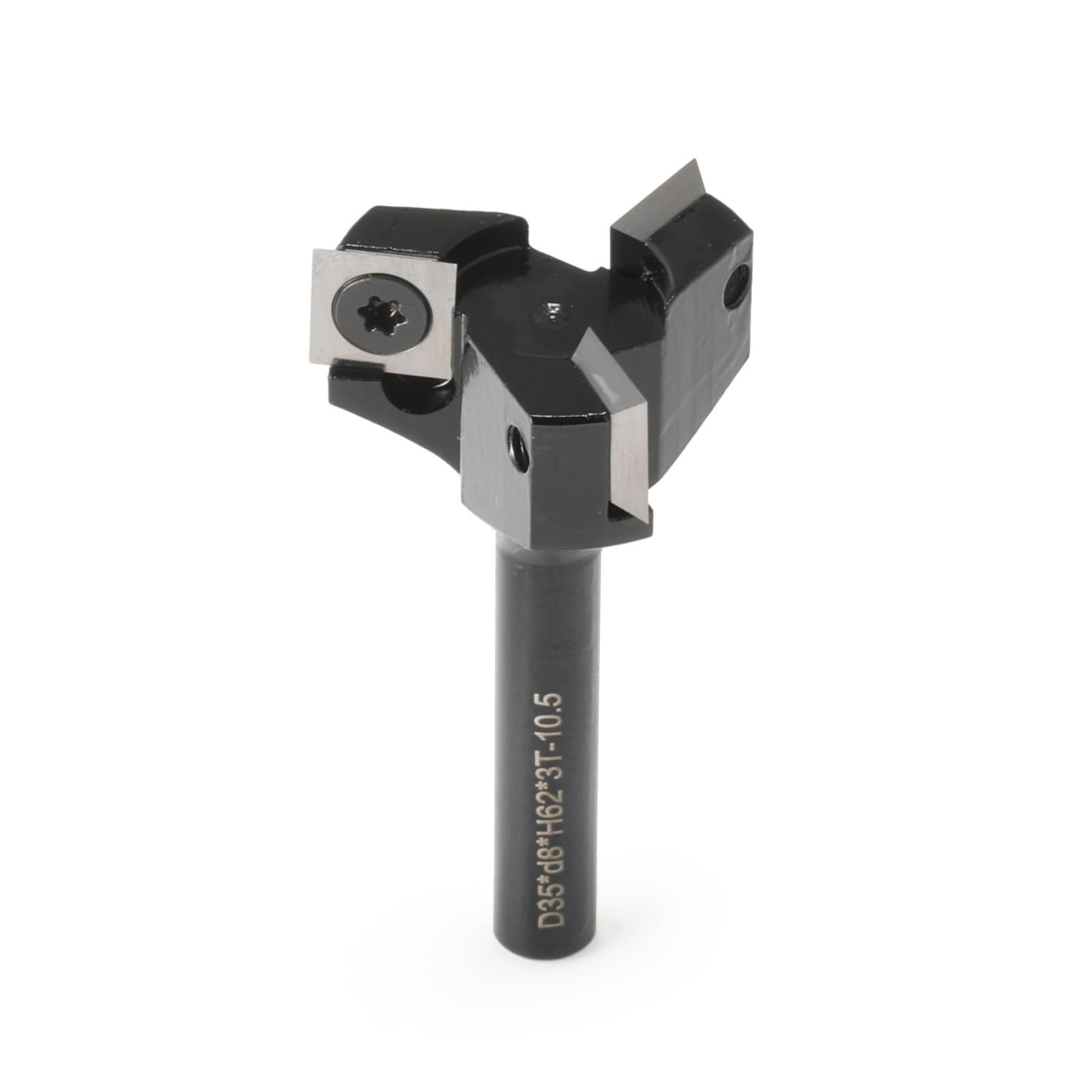 Fresa for fresatura con rompitruciolo a 3 taglienti e pulizia inferiore con gambo da 8 mm/12 mm/1-2" e inserti sostituibili(S12.7*D61*H65-3T)