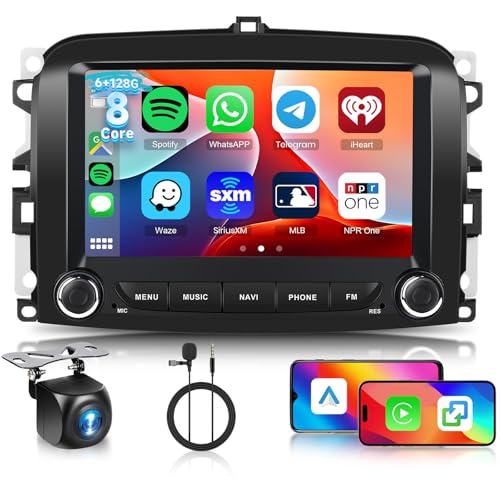 Hodozzy 6G+128G 8-Core Autoradio per Fiat 500L 2013-2019 Android Autoradio