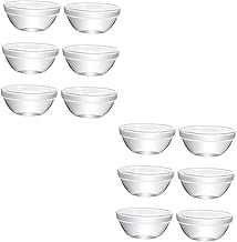 Abaodam 12 Peças Tigela De Bolo Bozai Tigelas De Aperitivo De Vidro Tigelas De Sobremesa De Preparação De Vidro Tigelas De Provador Pequenos Copos De Plástico Ramekin Tigelas De Sobremesa