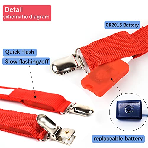 Image of 3 Pcs /Combo, LED Light Up Suspenders With Music Rhythm Glow Bracelets And Bow Tie Combo, Adjustable Elastic Flashing Led Clothing for Men and Women3Y
