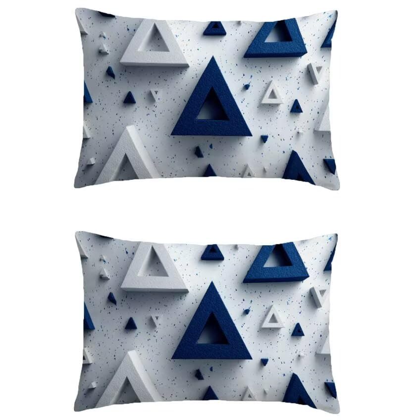 Housse de coussin extérieur 50x70 imperméable en lin lot de 2
