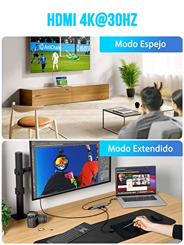 Hub USB C Ethernet ideal para teletrabajo y setup gaming con Switch y Chromecast 3