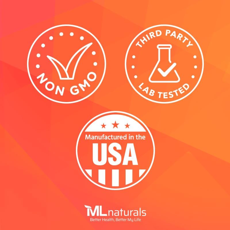 Miniatura 7 de ML Naturals Curcumina de cúrcuma extra fuerte 4950 mg 120 cápsulas vegetales, 95% curcuminoides, con pimienta negra y jengibre. Absorción mejorada,