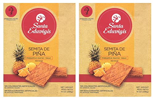 SANTA EDUVIGIS Pan Dulce Semita Salvadoreña (Semita de Piña, 2 Pack)