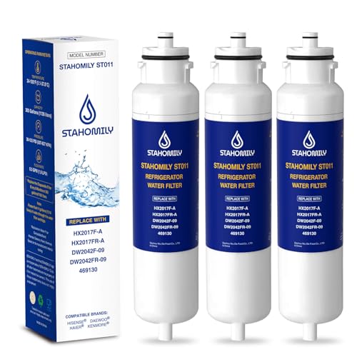 HX2017FR-A Water Filter Replacement Compatible with Hisense HX2017F-A HRF266N6CSE HRF266N6CSE1 HRF209N6CSE HRF254N6DSE HRF254N6TSE NS-WF26FD9-1 MRF211N6CSE MRF266N6CSE 3 Pack