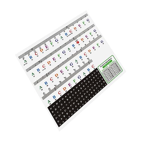 ifundom Piano Accessories Piano Keyboard Stickers Music Keyboard Labels Easy Peel Off