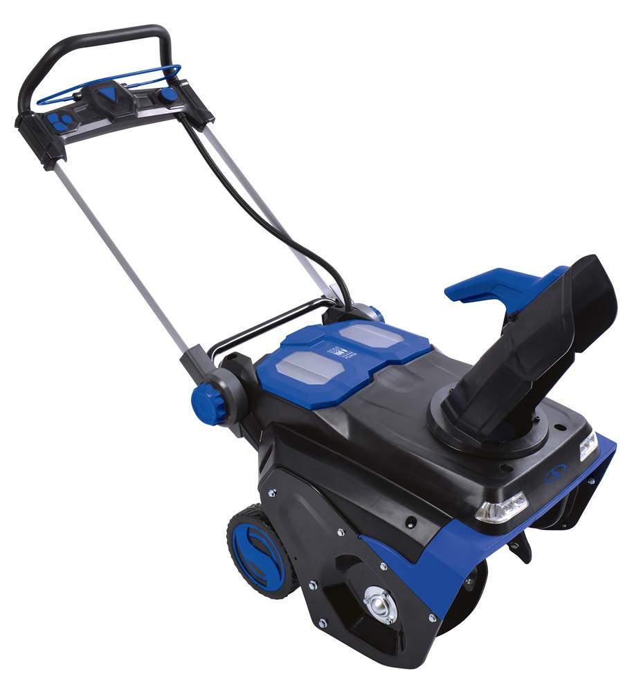 Snow Joe ION100V-21SB-CT 21-Inch 100-Volt Max 5Ah Brushless Lithium-iON Cordless Snow Blower, Blue/Black