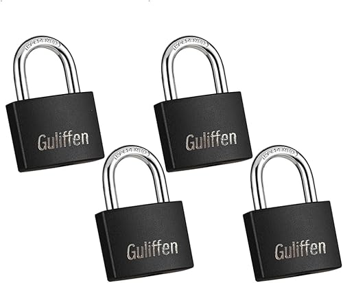 Candado de aluminio cubierto, paquete de 4 candados para exteriores resistentes a la intemperie con la misma llave, cerradura de casillero de