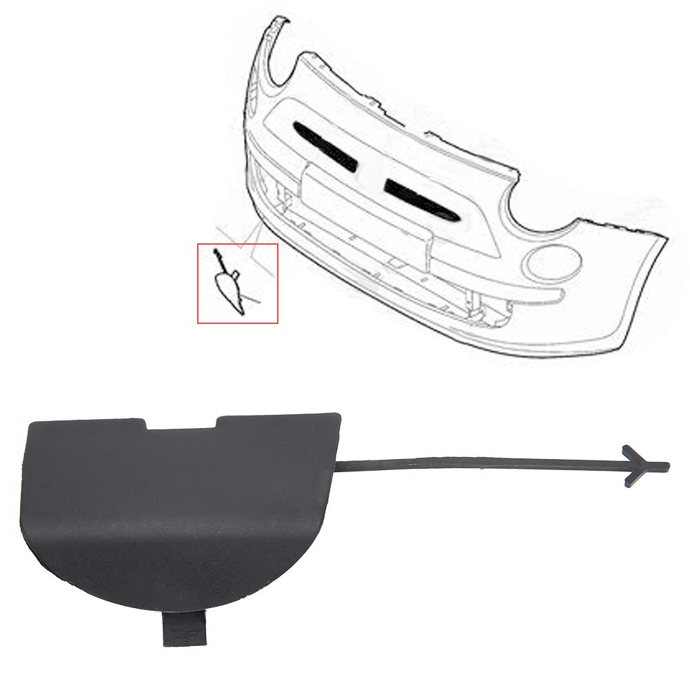 Couvercle de crochet de remorquage véhicule avant de voiture pare-chocs crochet de remorquage capuchon non peint 735456794 281910165816 adapté pour 500 07-15, extérieur automobile