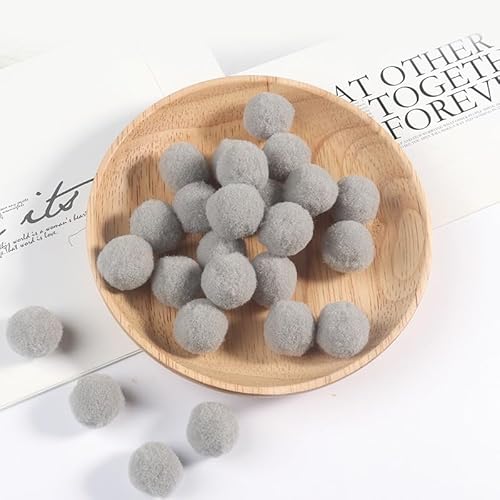 GIOTEL 2000pcs 20mm Pompom Ball Suitable for Making All Kinds of Handicrafts (Color : 23 Light Gray, Size : 20mm 2000pcs)