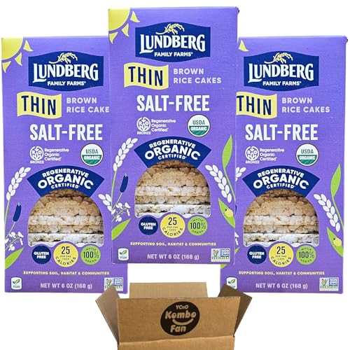 Lundberg Thin Stackers, Organic Puffed Grain Brown Rice Cakes, Gluten