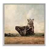 Stupell Industries Bear Holding Paws Staring Sunset Fun Animal Portrait, Design by Paula Belle Flores