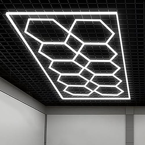Plafonnier LED hexagonal pour lavage de voiture, éclairage puissant étanche pour garage