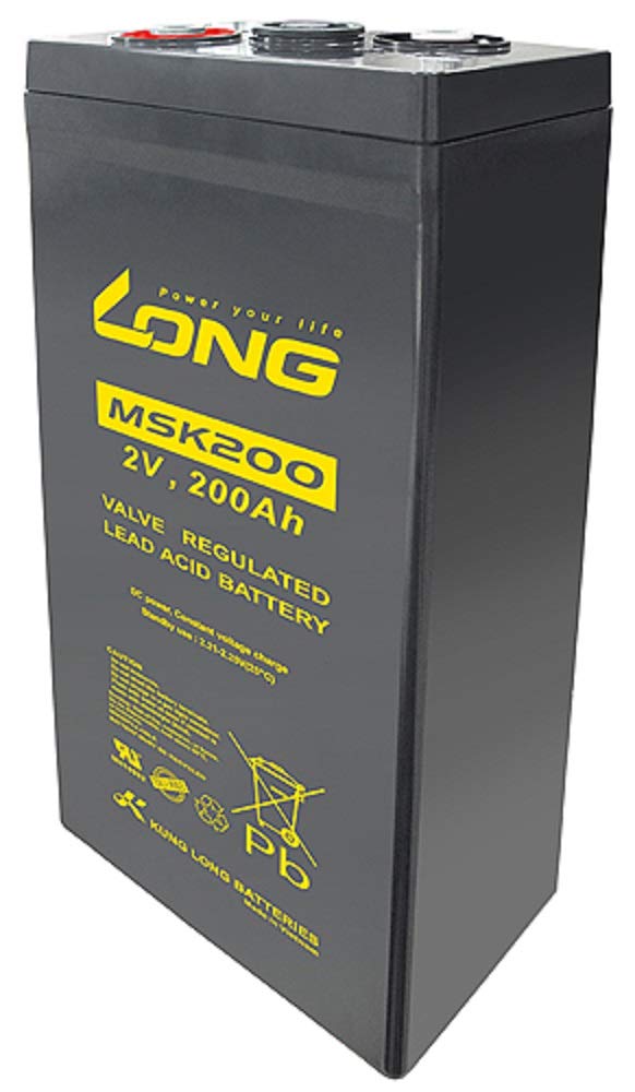 Kung Long MSK200 2V 200Ah AGM Blei Akku Batterie Notstrom USV-Anlagen (Radar, Funk, Sicherheitsbeleuchtung, Telekommunikation, BSV-Anlagen, Notbeleuchtung) Solarspeicher (Hausspeicher, Inselsysteme)