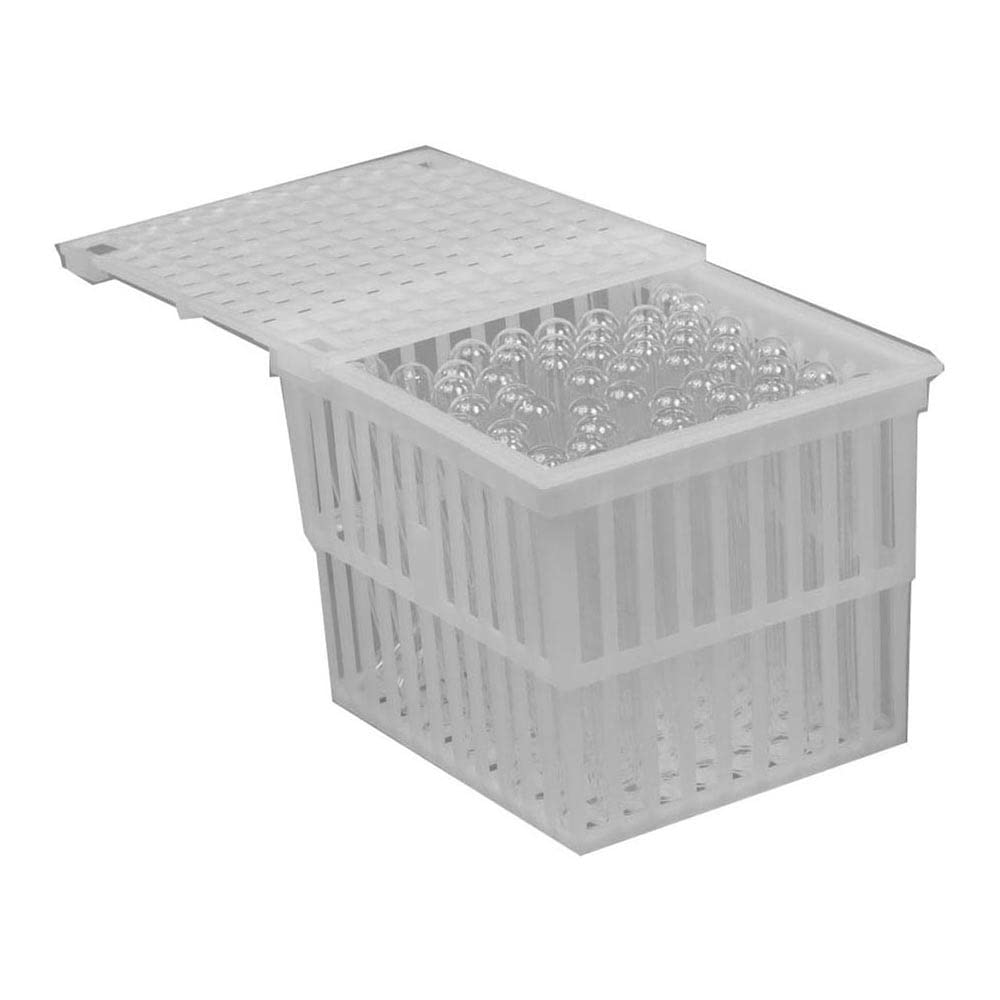 Bel-Art F18737-0010 Science Ware Test Tube Basket with Lid, 10.2 cm Height, 10.2 cm Wide, 12.7 cm Length, Polypropylene (Pack of 6)