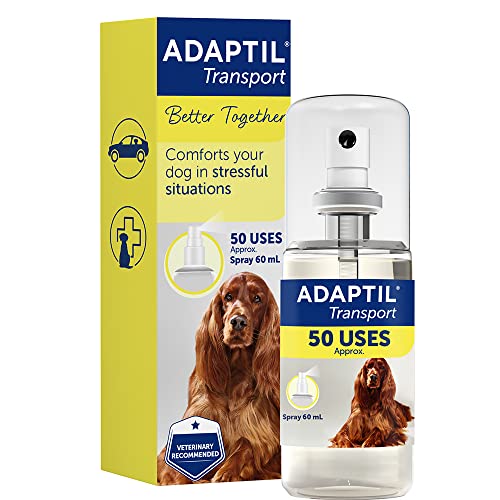 ADAPTIL Calm Transport Spray, helps dog cope with travelling and other stress/anxiety related short term challenges - 60ml