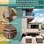 MEETWARM 7 Pieces Wicker Patio Furniture Set Outdoor Conversation Set All Weather Rattan Sectional Sofa Couch Garden Dining Table Chair Set with Ottoman (Brown)