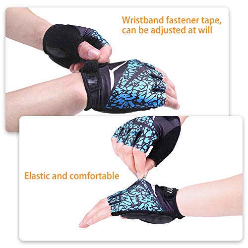 Luvas de ciclismo, Romacci Luvas de ciclismo Luvas de bicicleta meio dedo antiderrapante Luvas respi