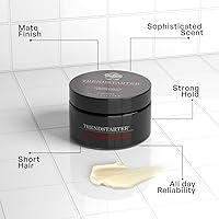 Vista 6 de TRENDSTARTER - Pomada a base de agua EXTREME Premium - Tamaño de viaje - Fuerte fijación - Acabado mate - Estilo sin escamas para todo