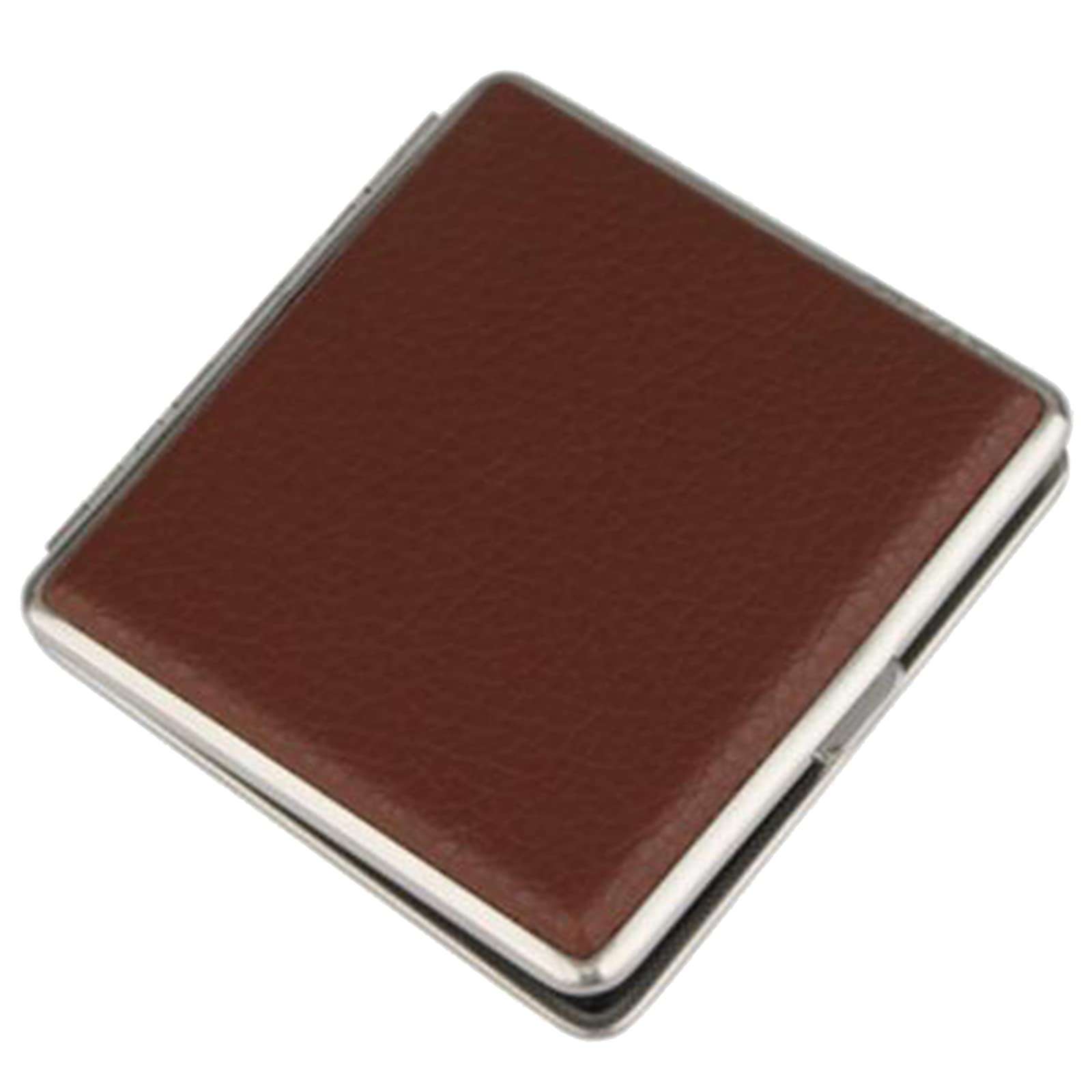 UTOYACreative Leather Cigarette Case Retro Metal Cigarette Box Vintage Cigarette Case Regular Size Can Hold 20 Cigarettes for Ideal Gift Desktop