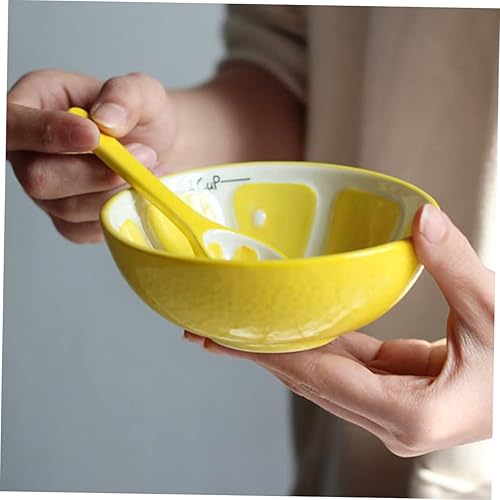 Miniatura 5 de BESTonZON Bandejas de comida para yogur para ensalada, bandejas decorativas para alimentos, fotografía, tazón de cerámica, postre, ensalada, chips,