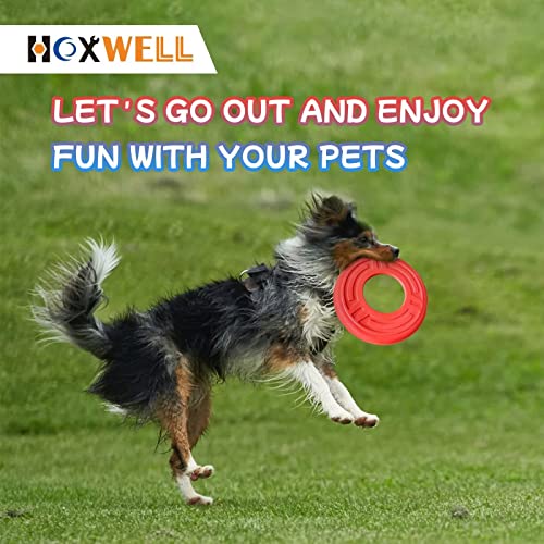 2 Packs Dog Toy Flying Disc, Pet Training Rubber Flying Toy Golf Saucer Fetch, Floating Water Dog Toy 2Pcs For Small, Medium, Or Large Dogs Outdoor Flight, Blue & Red #TOP6