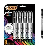BIC Gel-ocity Smooth Stic Gel Pen, Medium Point (0.7mm), Black Ink, 8-Count, Vibrant and Smooth Gel Ink Pens