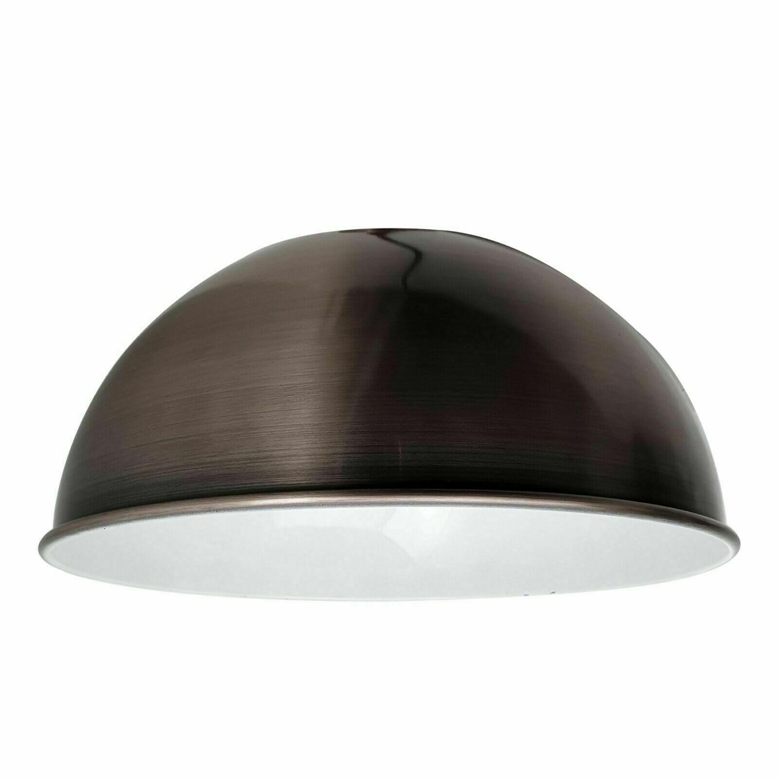 LEDSone Pendant Light Fixture Vintage Style Industrial Metal Ceiling Pendant Shade Lightning E27 for Kitchen Bar Hotel and Dining Rooms (Dome - Satin Nickel) — image 1