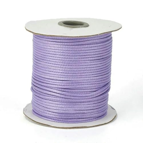 0.5/1/1.5/2/3.0mm Environmental Korean Waxed Polyester Necklace Bracelet Cord Thread for Jewelry DIY Accessories Making-Lilac-3.0mm about 50yards