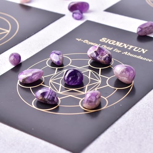 Image of Polished Amethyst Crystal Chips Set, 0.4 inch, 128 Pcs - Handpicked Tumbled Stones and Crystals Bulk for Healing, Reiki, Meditation, Witchcraft and Home Decor
