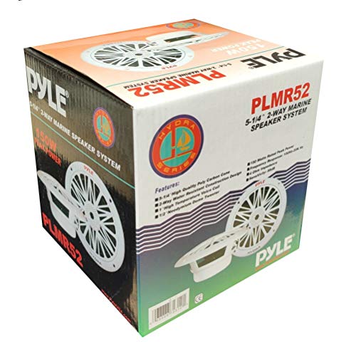 Haut-parleurs 75W RMS 130mm compatibles Pyle PLMR52 pour système audio étanche de bateau et maison