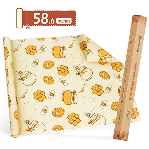 Reusable Food Wraps Roll Beeswax Wraps, Eco Friendly Sustainable Reusable Paper Food Wraps