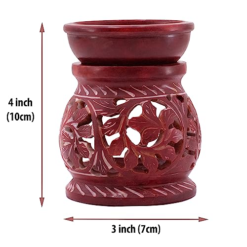 Aroma Diffuser Essential Oil Diffuser for Home, Tea Light Oil Burner for Serenity, Wellness Gift, Indoor Fragrance (Soapstone) — photo — 6 of 9