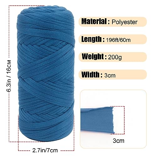 Uiopa T-Shirt Yarn, 200g/196ft Elastic Fabric Cloth Knitting T Shirt Yarn - Image 2