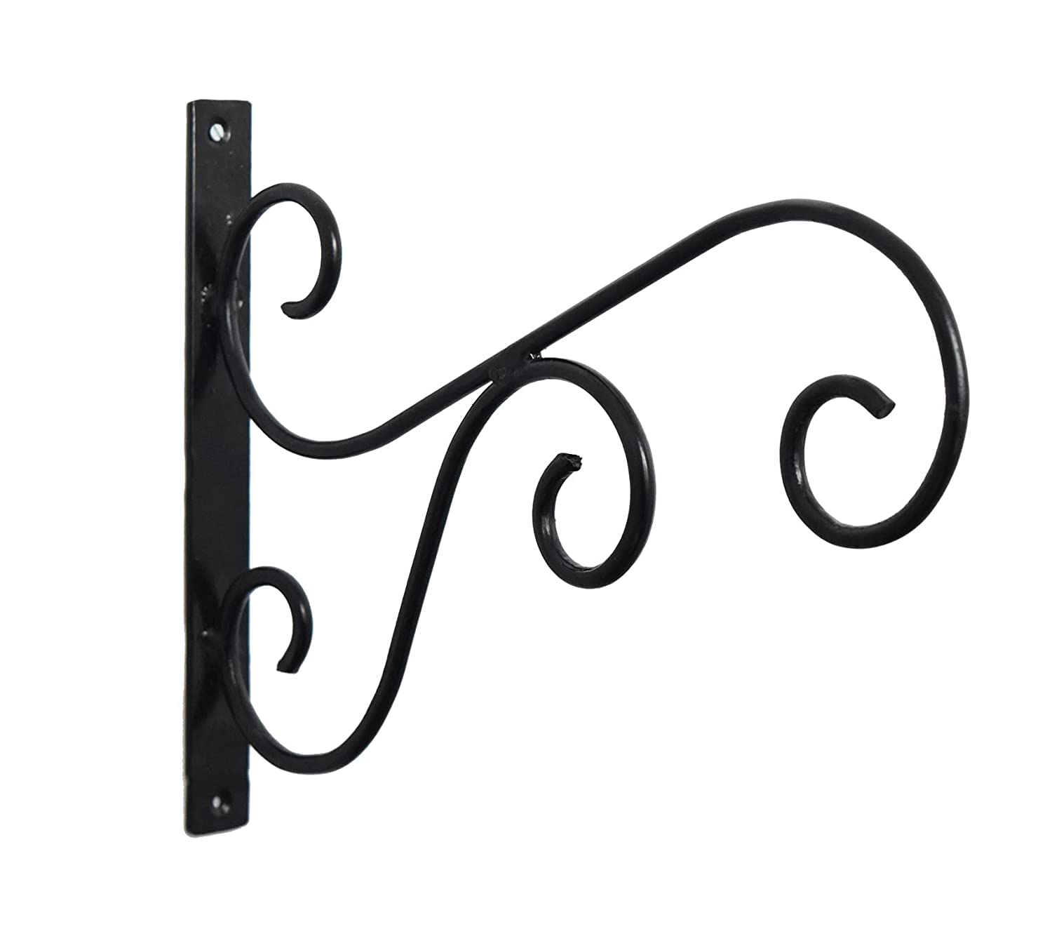 Metal Big Long Plant Hanger Wall Hanging Plant Hook for Bird Feeders Planters Lanterns Wind Chimes Hanging Baskets Ornaments String Lights Indoor Outdoor Balcony & Garden (Black-SS, Pack of 1)-image-26