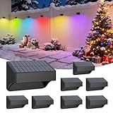 Luces solares para valla al aire libre, porche y decoraciones navideñas (8)