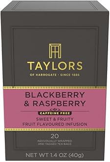 Taylors of Harrogate Blackberry & Raspberry Herbal Tea, 20 Teabags