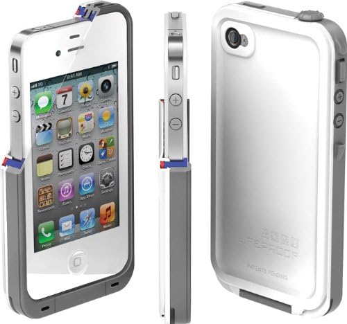 LifeProof FRĒ iPhone 4/4s Waterproof Case - Retail Packaging - WHITE/GREY