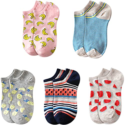 Glamorstar Women Socks Cotton No Show Low Cut Socks Ankle Sock 5 Pack
