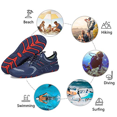 Image of WateLves Water Shoes Mens Womens Beach Swim Shoes Quick-Dry Aqua Socks Pool Shoes for Surf Yoga Water Aerobics