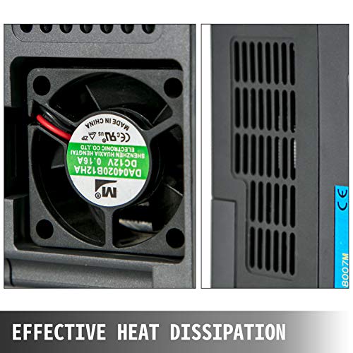 VEVOR Control CNC VFD 220V 7.5 KW 10HP Variable Frequency Drive 50A CNC Motor Drive Controller Inverter Converter 400 Hz 1 or 3 Phase Input 3 Phase Output for Spindle Motor Speed Control