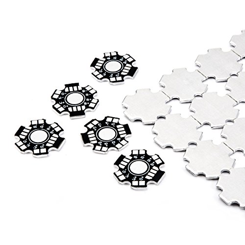 Image of CHANZON 25pcs 1W 3W 5W LED Heat Sink (8 pin Black) Aluminum Base Plate