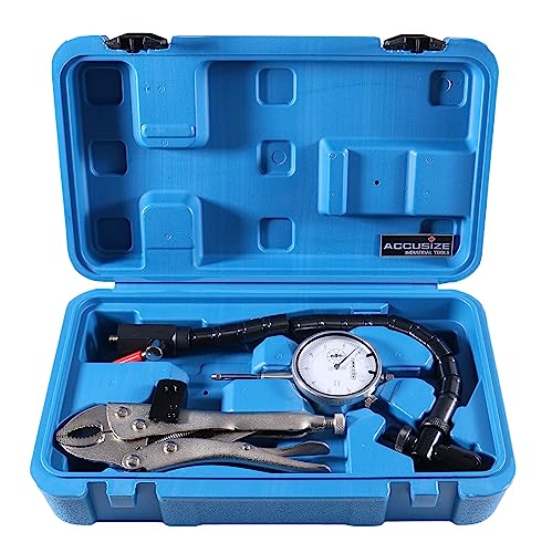 Accusize Industrial Tools Premium Disc and Rotor/Ball Joint Gage, 1” by 0.001” Indicator and 360 Deg Flexible Stem Holder, Automotive Product