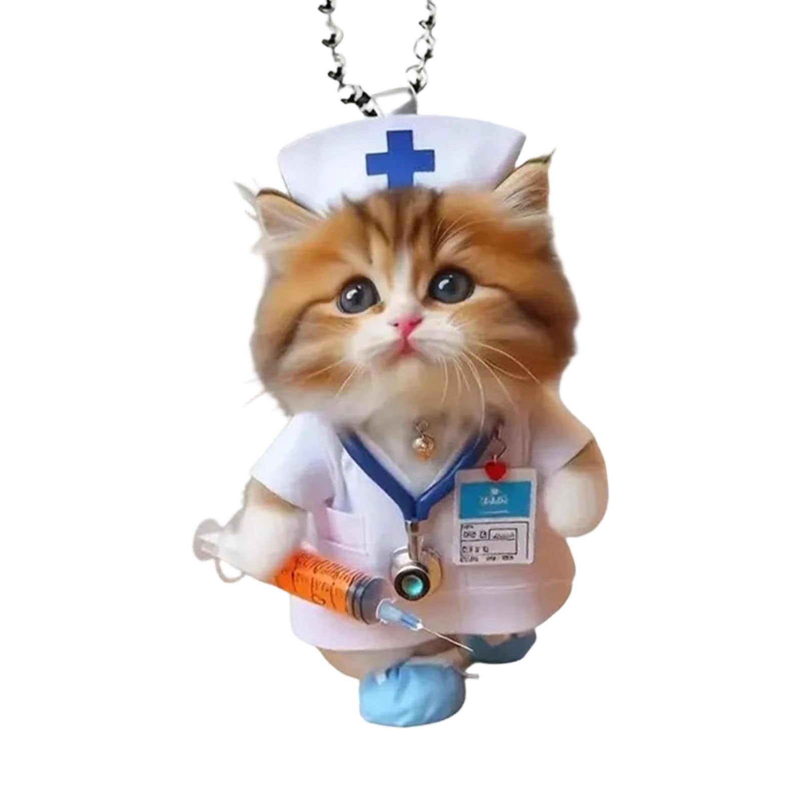 Cartoon Nurse Felines Acrylic Car Hanging Charm Motorcycle Ornament for Holiday Party Decorations Nurse Felines Car Pendant