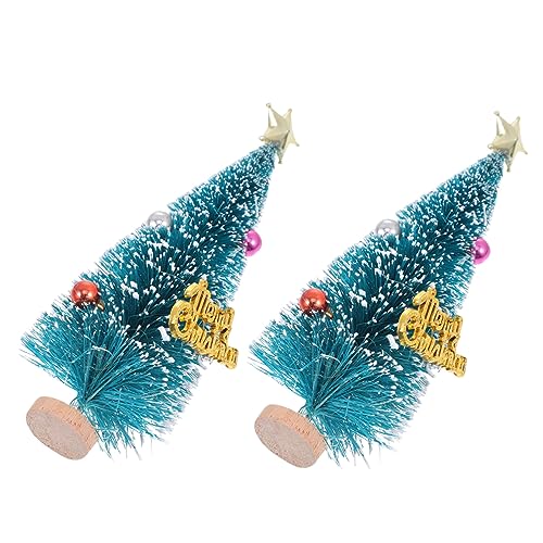 2pcs-Mini-Christmas-Tree-Desktop-Xmas-Tree-Miniature-Pine-Tree-Small-Christmas-Desk-Tree-Tablescape-Decor-Mini-Desktop-Adornment-Desk-Top-Decor-Cedar-Tree-Decorate-Blue-Sisal-Silk