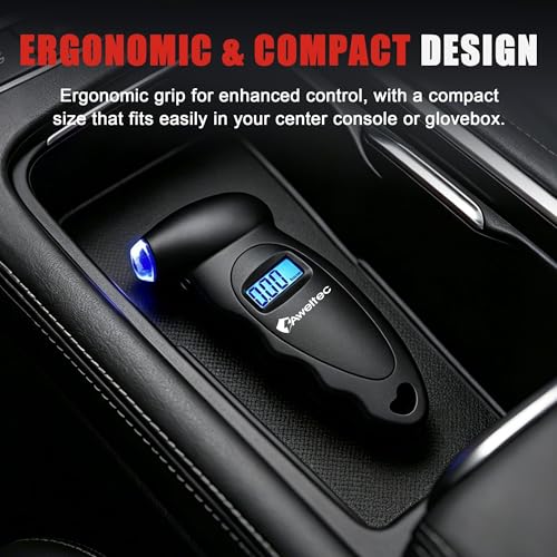 Image of Digital Tire Pressure Gauge,Accurate Cars Air Gauge 150 PSI,2 Pack | 0-150PSI Calibrated,Accurate in 0.1 Increments,4 Measurement Units,Backlight LCD&Nozzle Light,for Everyday Vehicles