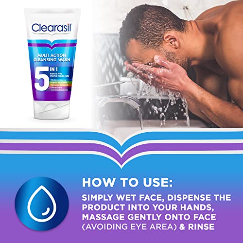 Clearasil 5-In-1 Face Wash 150 ml, Salicylic Acid Cleanser for Acne, Blackheads, Anti-Redness, Spot Treatment, Reduces Pimples, Clears Skin, Effective Skincare Solution - Image 6