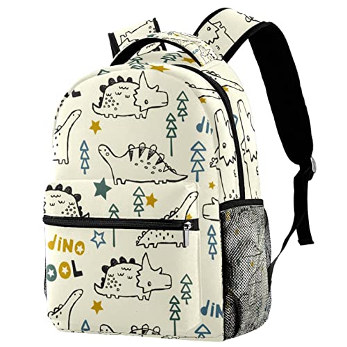 Sac à dos ordinateur dinosaure léger et décontracté en taille unique multicolore