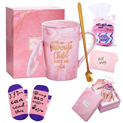 Free Shipping Over $50 Mom Gifts – Birthday Gifts for Mom Mom Gifts from Daughter, Son, Kids - Novelty Birthday Gifts For Parents Mom. Mother, Grandma, Grandmother, Her 14Oz Marble Ceramic Coffee Mug